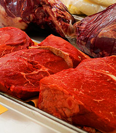 porc, bœuf, poulet, cheval, agneau